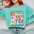 Soul Bleach Teacher Staff First Day Of School Last Hugs & High Fives Lunch Lady Vibes Blue Classic Fit Comfort Colors Sweatshirt Chalky Mint