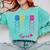 SPED Squad Proud Special Education Para Teacher Colorful Comfort Colors Sweatshirt Chalky Mint