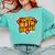 Super Math Teacher Educational Superhero Comfort Colors Sweatshirt Chalky Mint