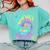 Super Teacher Back To School Apple Tie Dye First Day Comfort Colors Sweatshirt Chalky Mint