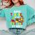 Super Teacher By Day Super Tired By Night Comfort Colors Sweatshirt Chalky Mint