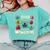 I Teach The Cutest Little Monsters Teacher Halloween Outfit Comfort Colors Sweatshirt Chalky Mint