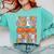 I Teach The Cutest Pumpkins Halloween Fall Teacher Women Comfort Colors Sweatshirt Chalky Mint