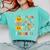I Teach The Cutest Pumpkins Preschool Teacher Halloween Comfort Colors Sweatshirt Chalky Mint