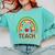 Teach Love Inspire Rainbow Leopard Cheetah Print Teacher Comfort Colors Sweatshirt Chalky Mint Teach Love Inspire Rainbow Leopard Cheetah Print Teacher Comfort Colors Sweatshirt Chalky Mint