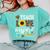 TEACH LOVE INSPIRE Teacher Sunflower Appreciation Comfort Colors Sweatshirt Chalky Mint TEACH LOVE INSPIRE Teacher Sunflower Appreciation Comfort Colors Sweatshirt Chalky Mint