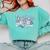 Teacher Blue Chinoiserie Coquette Bow Heart Teacher Life Comfort Colors Sweatshirt Chalky Mint