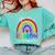 Teacher You Are a Rainbow Of Possibilities Funny Comfort Colors Sweatshirt Chalky Mint
