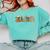 Teacher Thanksgiving Women Autumn Fall Halloween Pumpkin Tee Comfort Colors Sweatshirt Chalky Mint