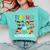 Teacher Of Tiny Superheroes Teach 100th Day Of School Men Women Girls Kids Comfort Colors Sweatshirt Chalky Mint