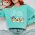 Teaching My Boos Ghost Teacher Halloween Spooky Educator Comfort Colors Sweatshirt Chalky Mint