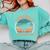 Teaching Is A Walk In The Park Teacher T-Rex Retro Comfort Colors Sweatshirt Chalky Mint