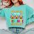 Thankful For My 3rd Grade Turkeys Thanksgiving Teacher Kids Comfort Colors Sweatshirt Chalky Mint