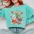 Thanksgiving Teacher Books Turkey Reading Book Comfort Colors Sweatshirt Chalky Mint