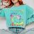 Tie Dye Teaching Social Studies Is My Jam Sunglasses Teacher Comfort Colors Sweatshirt Chalky Mint