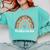 Toddler Teacher Rainbow Leopard Infant Teacher Men Women Comfort Colors Sweatshirt Chalky Mint