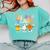 Trick Or Teach Cute Halloween Teacher Comfort Colors Sweatshirt Chalky Mint