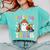 Trick Or Teach Ghost Teacher School Halloween Men Women Comfort Colors Sweatshirt Chalky Mint