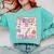 Trick Or Teach Retro Halloween Teacher Look Comfort Colors Sweatshirt Chalky Mint