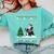 Ugly Christmas Tree Lights Xmas Santa Riding Boston Terrier Comfort Colors Sweatshirt Chalky Mint
