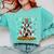 Ugly Sweater Christmas Tree Boston Terrier Dog Xmas Pajama Comfort Colors Sweatshirt Chalky Mint