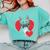 Valentine's Day Boston Terrier Comfort Colors Sweatshirt Chalky Mint