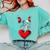 Valentine's Day Boston Terrier Dog Vector Comfort Colors Sweatshirt Chalky Mint