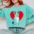 Valentine's Day Boston Terrier Lover Comfort Colors Sweatshirt Chalky Mint