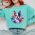 Watercolor Floral Boston Terrier Mama Dog Lover Mother's Day Comfort Colors Sweatshirt Chalky Mint