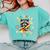 Weird Teachers Build Character Raccoon Colourful Floral Comfort Colors Sweatshirt Chalky Mint