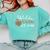 Wild About Teaching School Crew 4th Grade Teacher Squad Comfort Colors Sweatshirt Chalky Mint