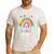 100th Day Of School Rainbow Happy 100 Days Smarter Teacher Men's Casual T-Shirt White