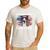 Boston Terrier Dad American Flag 4th Of July Dog Fathers Day Men's Casual T-Shirt White