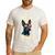 Boston Terrier Dad Boston Bull Bostie Dog Men's Casual T-Shirt White