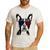 Boston Terrier Dog 4th July America USA Flag Men Women Kids Men's Casual T-Shirt White