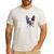 Boston Terrier Dog 4th Of July US American Flag Patriotic Men's Casual T-Shirt White