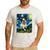 Boston Terrier Dog Starry Night Painting Men's Casual T-Shirt White