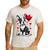 Boston Terrier Dog Valentine's Day Dog Owner Men's Casual T-Shirt White