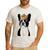 Boston Terrier Dog Wearing Crown For Men Women Girls Kids Men's Casual T-Shirt White