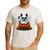 Boston Terrier Ghost Boo Halloween Kids Men's Casual T-Shirt White