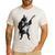 Boston Terrier Guitar Men's Casual T-Shirt White