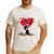Boston Terrier Lover Heart Shape Boston Terrier Valentine Men's Casual T-Shirt White