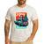 Boston Terrier Merry Christmas Tree Truck Santa Dog X-Mas Men's Casual T-Shirt White