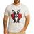 Boston Terrier Mom Dad Bostie Dog Lover Valentines Day Men's Casual T-Shirt White