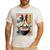 Boston Terrier Ramen Noodles Japanese Art Retro Ocean Waves Men's Casual T-Shirt White