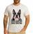 Boston Terrier Will Find And Lick You Bostie Mom Men's Casual T-Shirt White