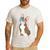 Brindle Boston Terrier Dog Patriotic Shirt USA Flag Men's Casual T-Shirt White