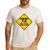Caution Sign Boston Terrier Dog Bostie Puppy Men's Casual T-Shirt White