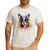 Colorful Boston Terrier Dog For Men Women Kids Men's Casual T-Shirt White