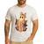 Coquette Music Note Patchwork Ghost Music Teacher Halloween Men's Casual T-Shirt White